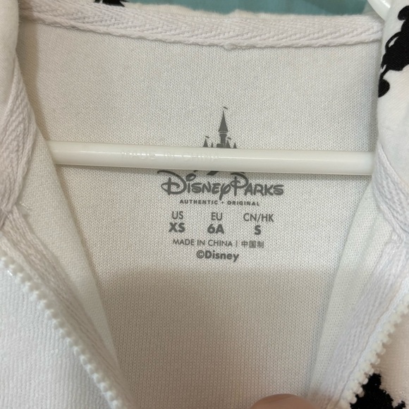 Disney Mickey Hooded Swim Coverup White & Black Sz XS - Picture 2 of 11